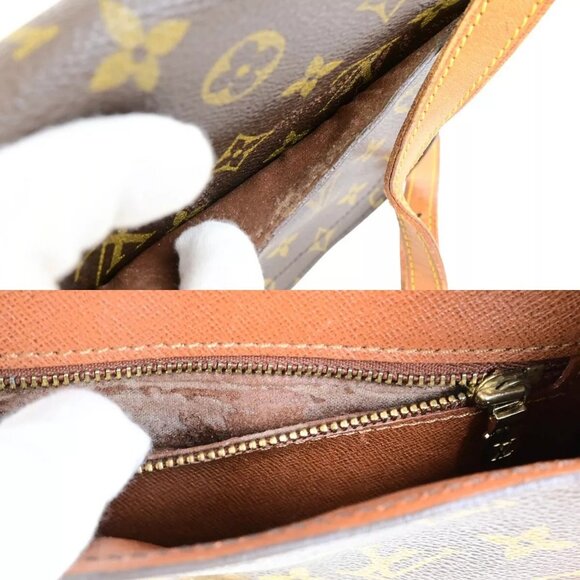 LOUIS VUITTON Saint Cloud MM Shoulder Bag Monogram Leather Brown - Picture 3 of 16